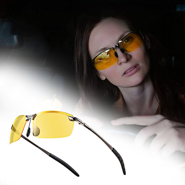 Polarized HD Night Driving Vision Glasses For Men & Women Aviator Sunglasses - Laizhan Accessories 