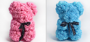 Valentine's Day Gift Rose Bear Eternal Flower Rose Teddy Bear PE Foam Bear 25cm Valentines Day - Laizhan Accessories 