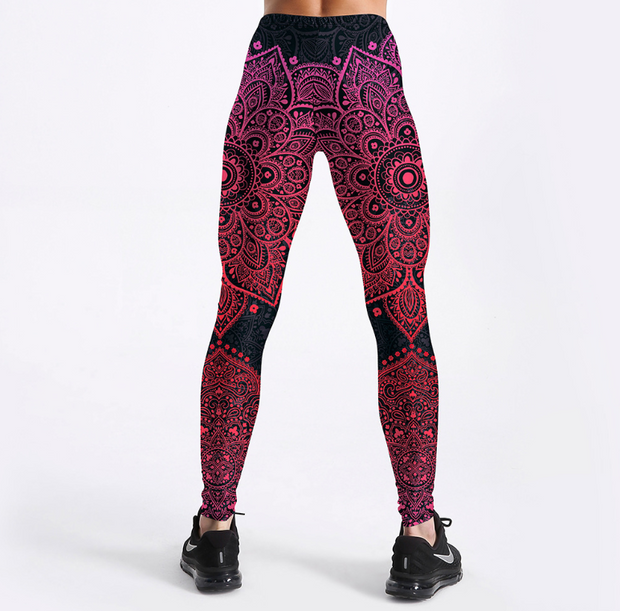 Fuschia Mandala Leggings - Laizhan Accessories 