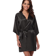 Women's Short Silk Bridesmaid Robes - Laizhan Accessories 