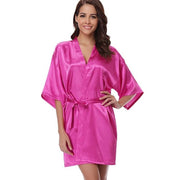 Women's Short Silk Bridesmaid Robes - Laizhan Accessories 