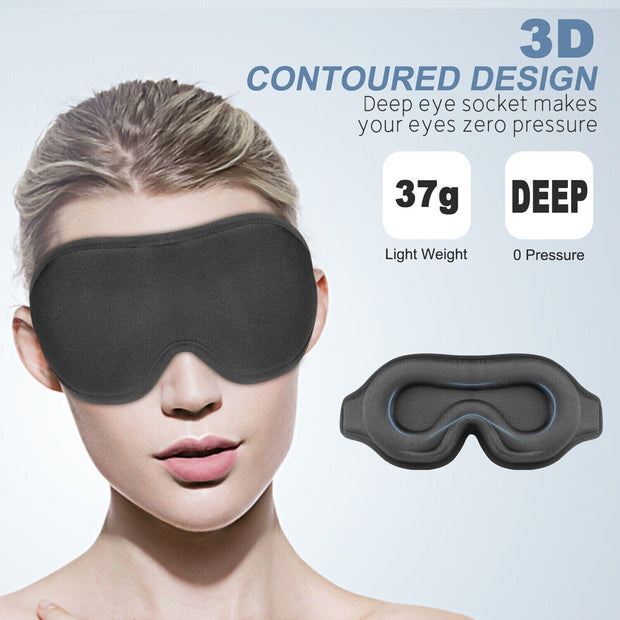 3D Sleep Mask For Men & Women Eye Mask For Sleeping Blindfold Travel Accessories - Laizhan Accessories 