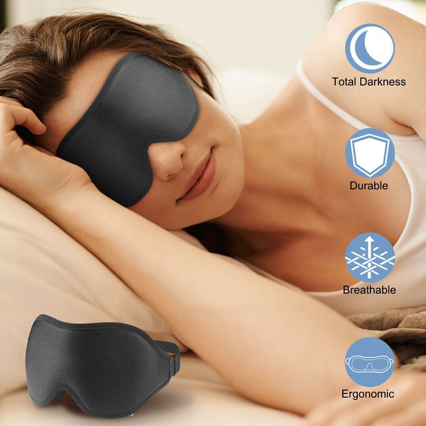 3D Sleep Mask For Men & Women Eye Mask For Sleeping Blindfold Travel Accessories - Laizhan Accessories 