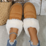 Winter Plush Slippers Home Thick-soled Warm Cotton Slippers Women Outdoor Garden Shoes - Laizhan Accessories 