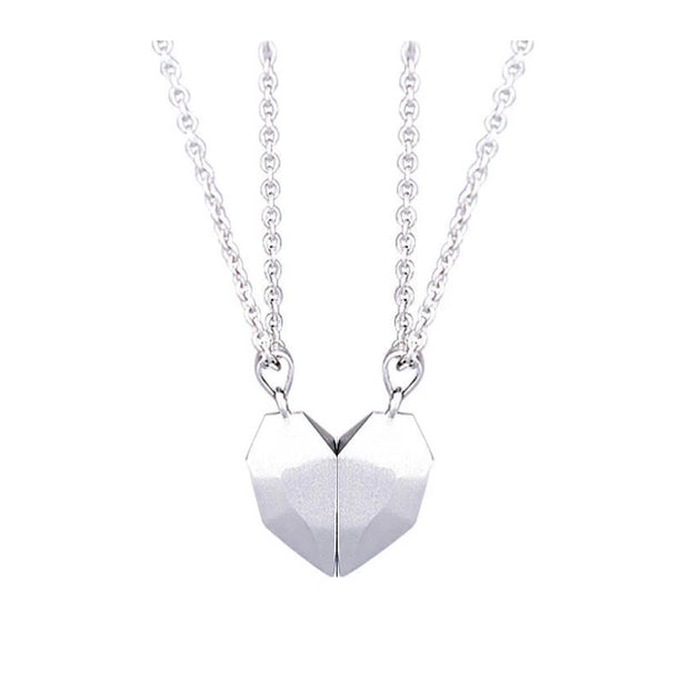 Creative Magnet Necklace Love Heart Broken Men And Women - Laizhan Accessories 