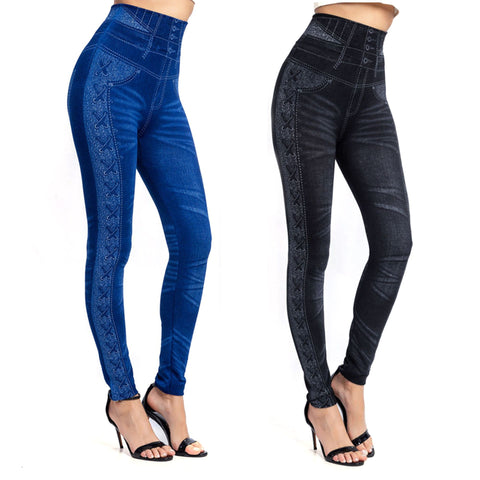 Imitation denim leggings - Laizhan Accessories 