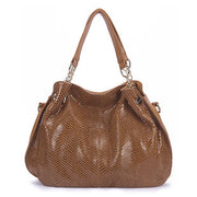 Large-capacity Snake Print Shoulder Handbag