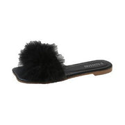 Women's Summer Flat Fashion Fur Slipper - Laizhan Accessories 