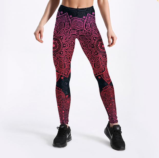 Fuschia Mandala Leggings - Laizhan Accessories 