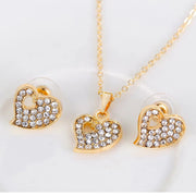 Love Plastic Mesh Bag Peach Heart Jewelry Set - Laizhan Accessories 