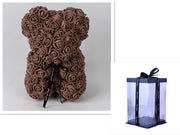 Valentine's Day Gift Rose Bear Eternal Flower Rose Teddy Bear PE Foam Bear 25cm Valentines Day - Laizhan Accessories 