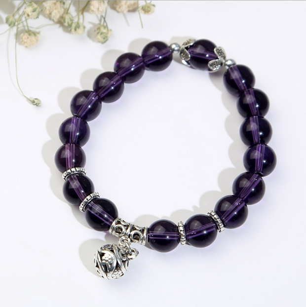 Natural opal beads bracelets crystal fashion women bracelet vintage stainless steel braceletes for women - Laizhan Accessories 