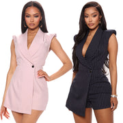 Women's Sleeveless Suit Jumpsuit Shorts