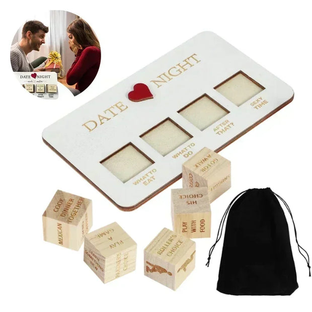 Wooden Date Night Dice Wooden Date Night Ideas Game Dice Romantic Couple Date Night Game Action Decision Dice Games For Couple - Laizhan Accessories 