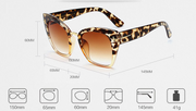 New Brand Fashion Designer Cat Eye Sunglasses Sun Glasses Size Vintage Oversize Female Gradient Points - Laizhan Accessories 