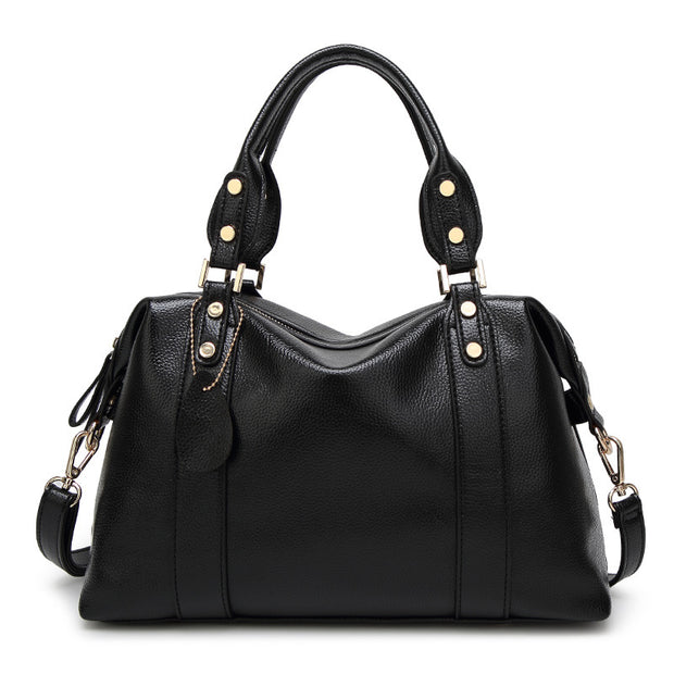 Faux Leather Zipper Shoulder Bag - Laizhan Accessories 