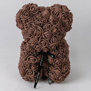 Valentine's Day Gift Rose Bear Eternal Flower Rose Teddy Bear PE Foam Bear 25cm Valentines Day - Laizhan Accessories 