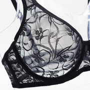 Plus Size Lace Bras For Women Underwired BH Hollow Out - Laizhan Accessories 