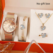 Love Plastic Mesh Bag Peach Heart Jewelry Set - Laizhan Accessories 