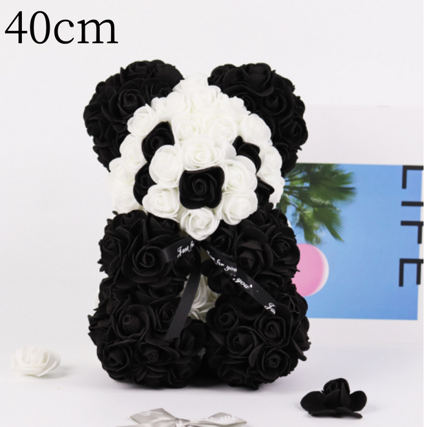 Valentine's Day Gift Rose Bear Eternal Flower Rose Teddy Bear PE Foam Bear 25cm Valentines Day - Laizhan Accessories 