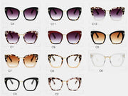 New Brand Fashion Designer Cat Eye Sunglasses Sun Glasses Size Vintage Oversize Female Gradient Points - Laizhan Accessories 