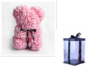 Valentine's Day Gift Rose Bear Eternal Flower Rose Teddy Bear PE Foam Bear 25cm Valentines Day - Laizhan Accessories 