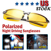 Polarized HD Night Driving Vision Glasses For Men & Women Aviator Sunglasses - Laizhan Accessories 