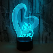 Love LOVE 3D led colorful night light - Laizhan Accessories 