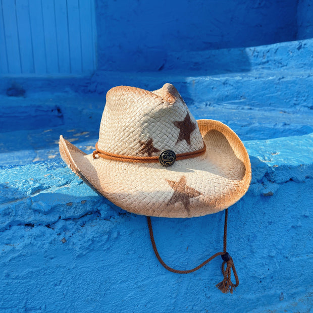 Cowboy Star Desert Highway Straw Hat