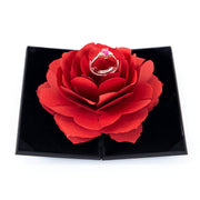 3D Love Box Heart-shaped Rose Flower Rotating Ring Box Valentines Day Gift - Laizhan Accessories 