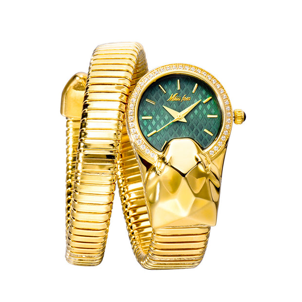 Trend Diamond-encrusted Snake Watch - Laizhan Accessories 