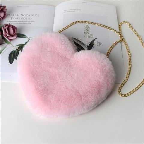 Love Bags For Women Plush Chain Shoulder Bags Valentine's Day Party Bag - Laizhan Accessories 