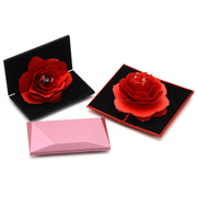 3D Love Box Heart-shaped Rose Flower Rotating Ring Box Valentines Day Gift - Laizhan Accessories 