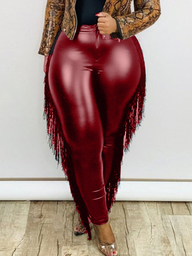 Tassel Wrap Buttocks 9 Inch Large Leather Pants - Laizhan Accessories 