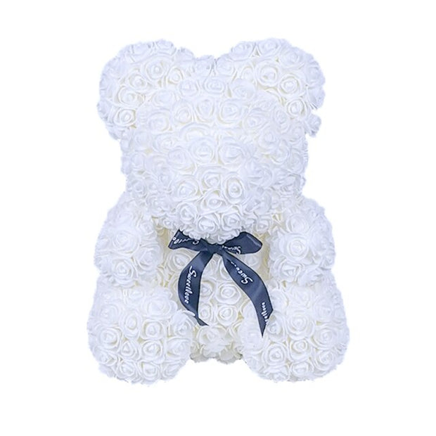 Valentine's Day Gift Rose Bear Eternal Flower Rose Teddy Bear PE Foam Bear 25cm Valentines Day - Laizhan Accessories 