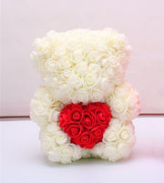 Valentine's Day Gift Rose Bear Eternal Flower Rose Teddy Bear PE Foam Bear 25cm Valentines Day - Laizhan Accessories 