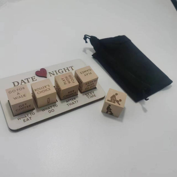 Wooden Date Night Dice Wooden Date Night Ideas Game Dice Romantic Couple Date Night Game Action Decision Dice Games For Couple - Laizhan Accessories 