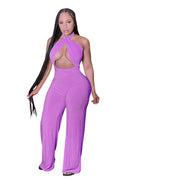 Women's One-piece Straight Wide-leg Pants