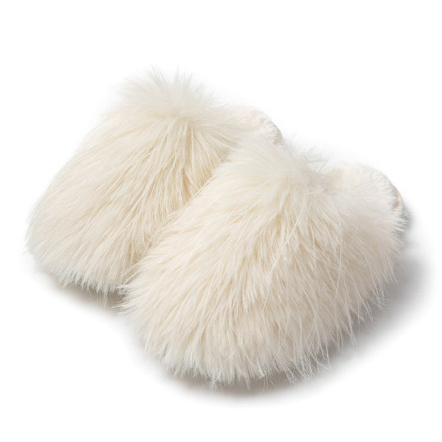 Long Hair Baotou Candy Color Cotton Slippers - Laizhan Accessories 