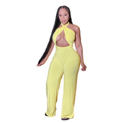 Women's One-piece Straight Wide-leg Pants