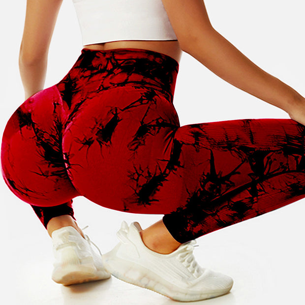 Tie-dye Peach Hip Yoga Pants - Laizhan Accessories 