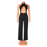 Women's One-piece Straight Wide-leg Pants