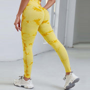 Tie-dye Peach Hip Yoga Pants - Laizhan Accessories 