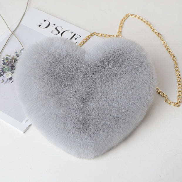 Love Bags For Women Plush Chain Shoulder Bags Valentine's Day Party Bag - Laizhan Accessories 