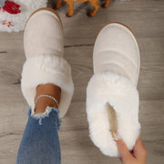 Winter Plush Slippers Home Thick-soled Warm Cotton Slippers Women Outdoor Garden Shoes - Laizhan Accessories 