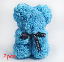 Valentine's Day Gift Rose Bear Eternal Flower Rose Teddy Bear PE Foam Bear 25cm Valentines Day - Laizhan Accessories 