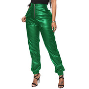 Workwear Ankle-tied Leather Pants Fashionable Overalls With Multiple Pockets - Laizhan Accessories 