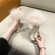 Women's Summer Flat Fashion Fur Slipper - Laizhan Accessories 