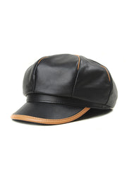 Retro Lambskin Color Matching Beret