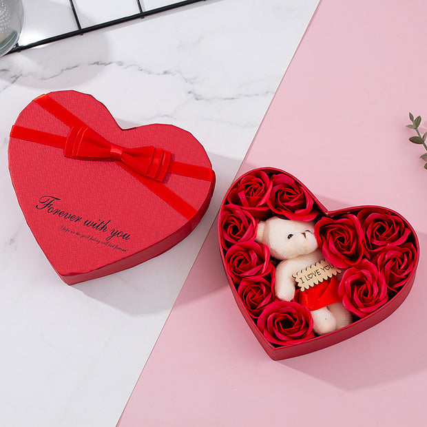 Heart-shaped Rose Red Gift Box New Year Christmas Gift Box Valentine's Day Christmas Gift Mother's Day Birthday Gift - Laizhan Accessories 